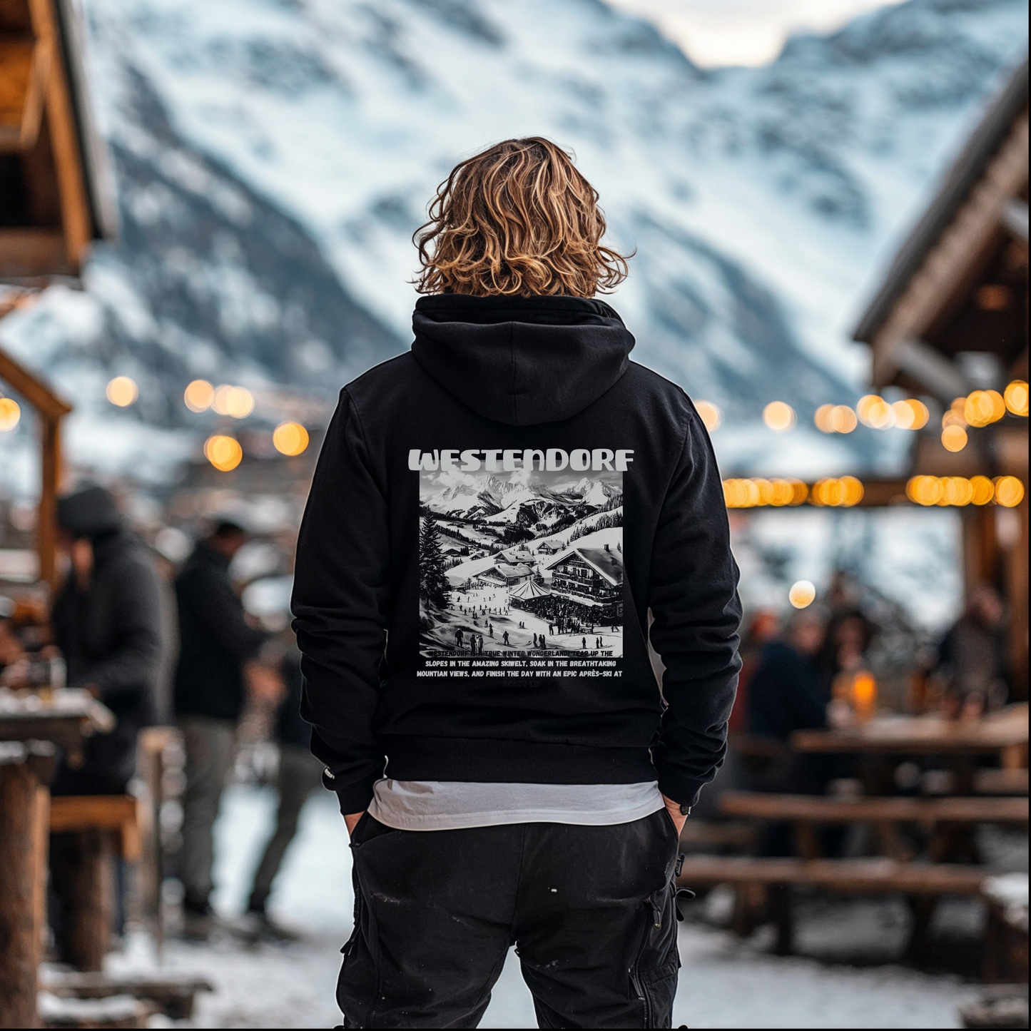 'Westendorf Black-White' Oversized Hoodie