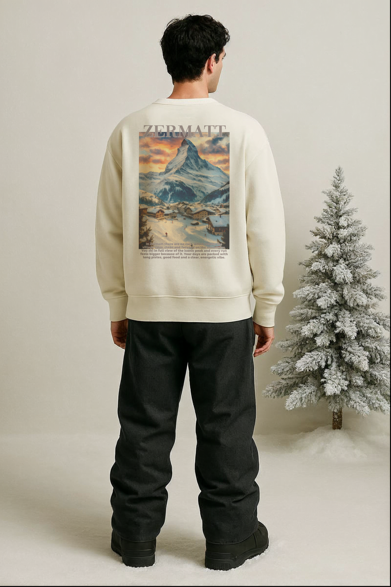 'Zermatt' Heavyweight Oversized Crewneck Sweater