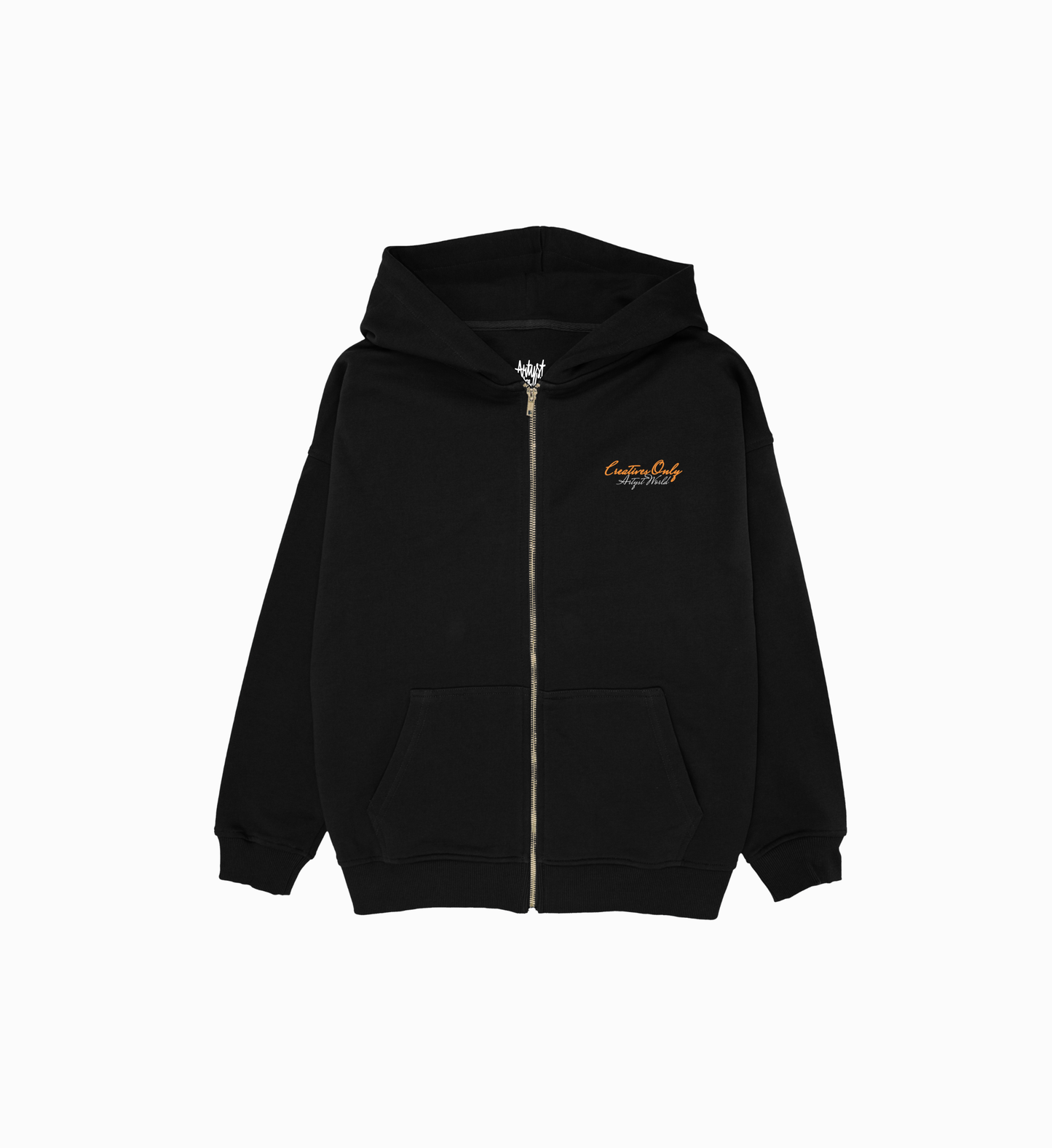 'Creatives Only V2' Oversized Heavy Zip Hoodie