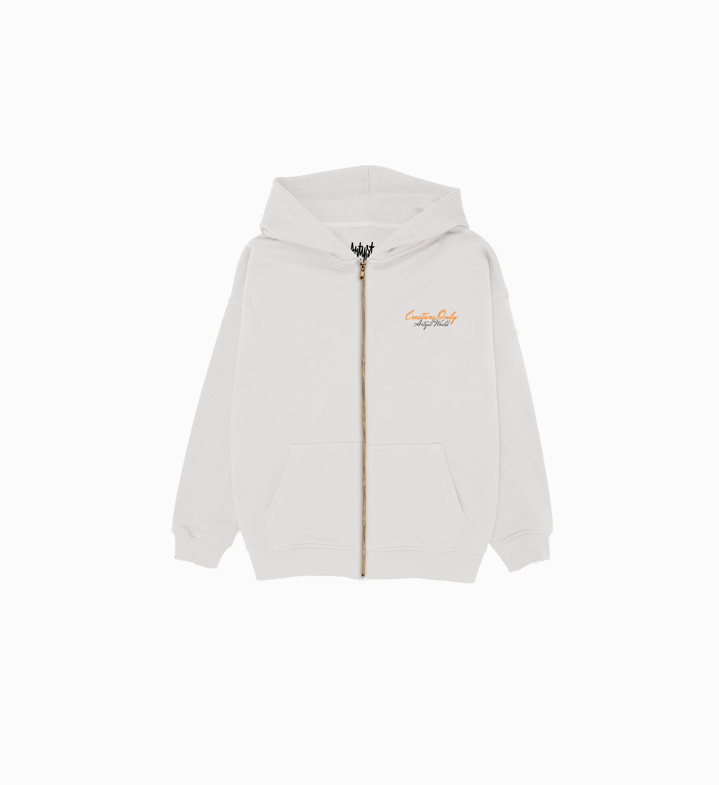 'Creatives Only V2' Oversized Heavy Zip Hoodie