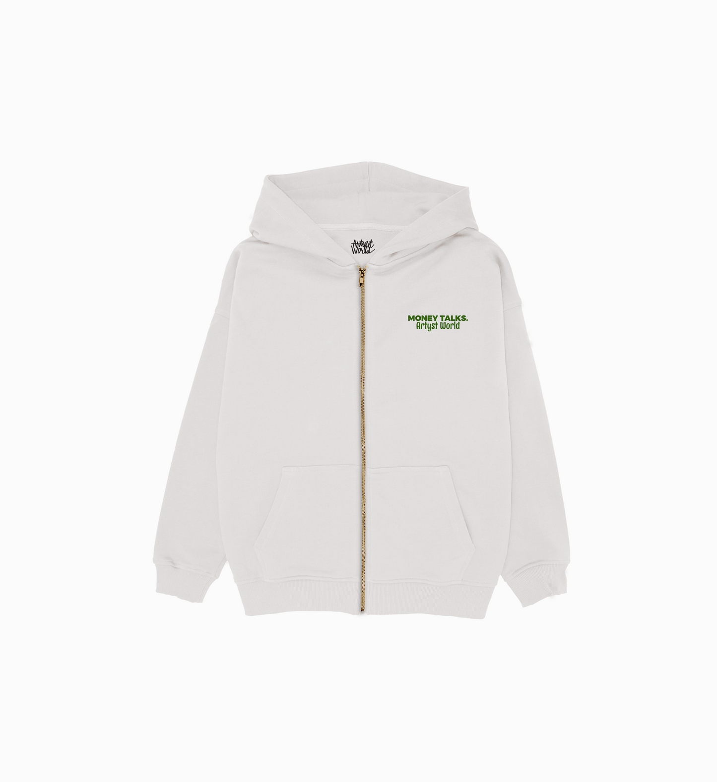'Money Talks.' Oversized Heavy Zip Hoodie