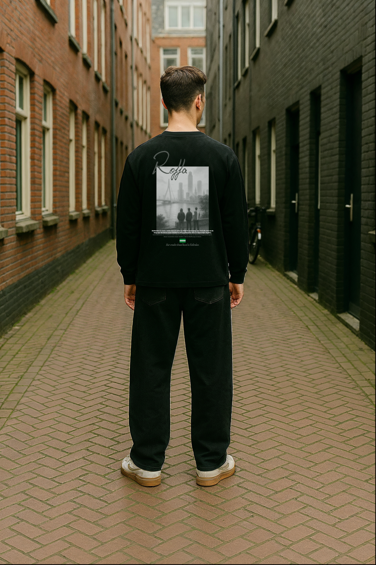 'Roffa v2 Zwart-Wit' Longsleeve shirt