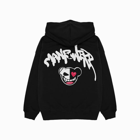 'Manpxwerr' Oversized Zip Hoodie