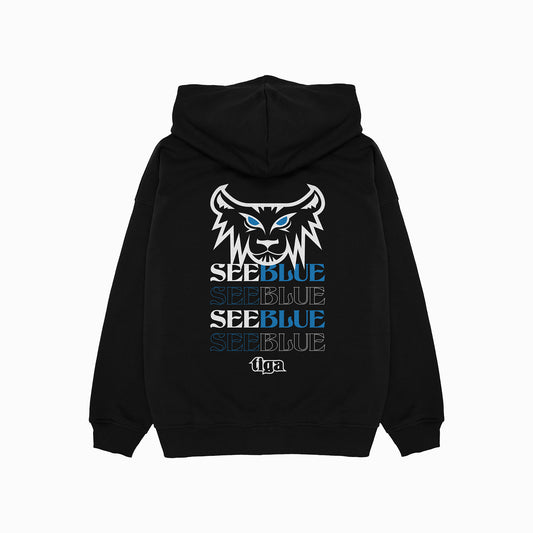 'SeeBlue' Oversized Zip Hoodie